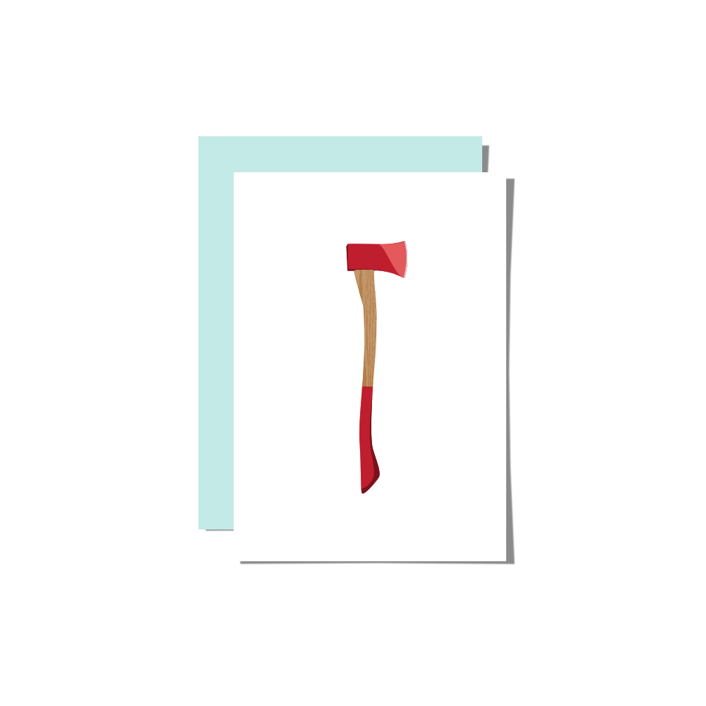 Red Axe Greeting Card