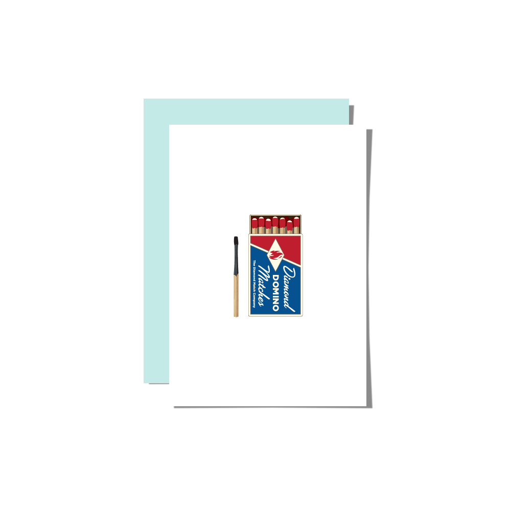 Match Box Greeting Card