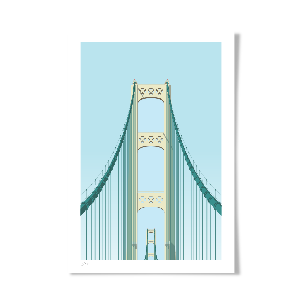 Mackinac Bridge Art Print