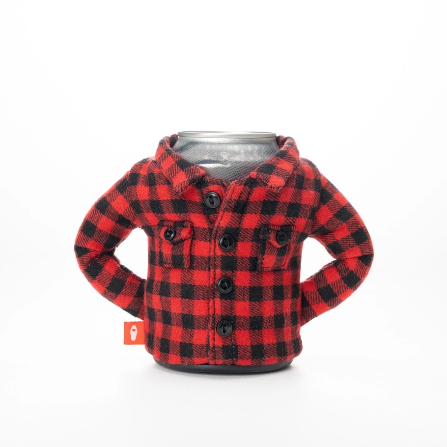 Buffalo plaid flannel lumberjack can holder