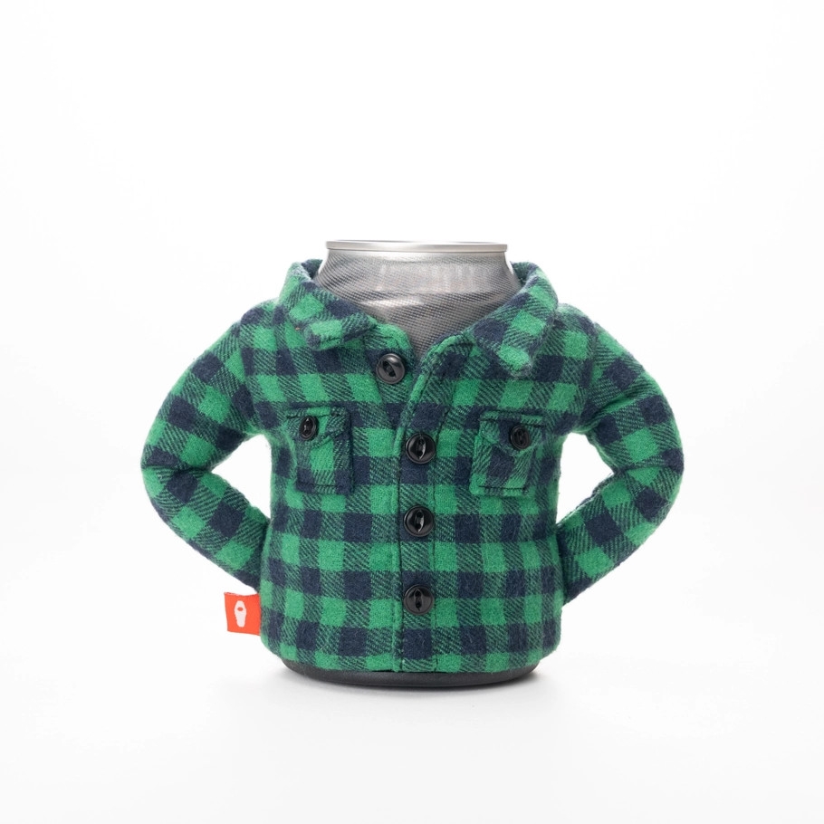 Buffalo plaid flannel lumberjack can holder
