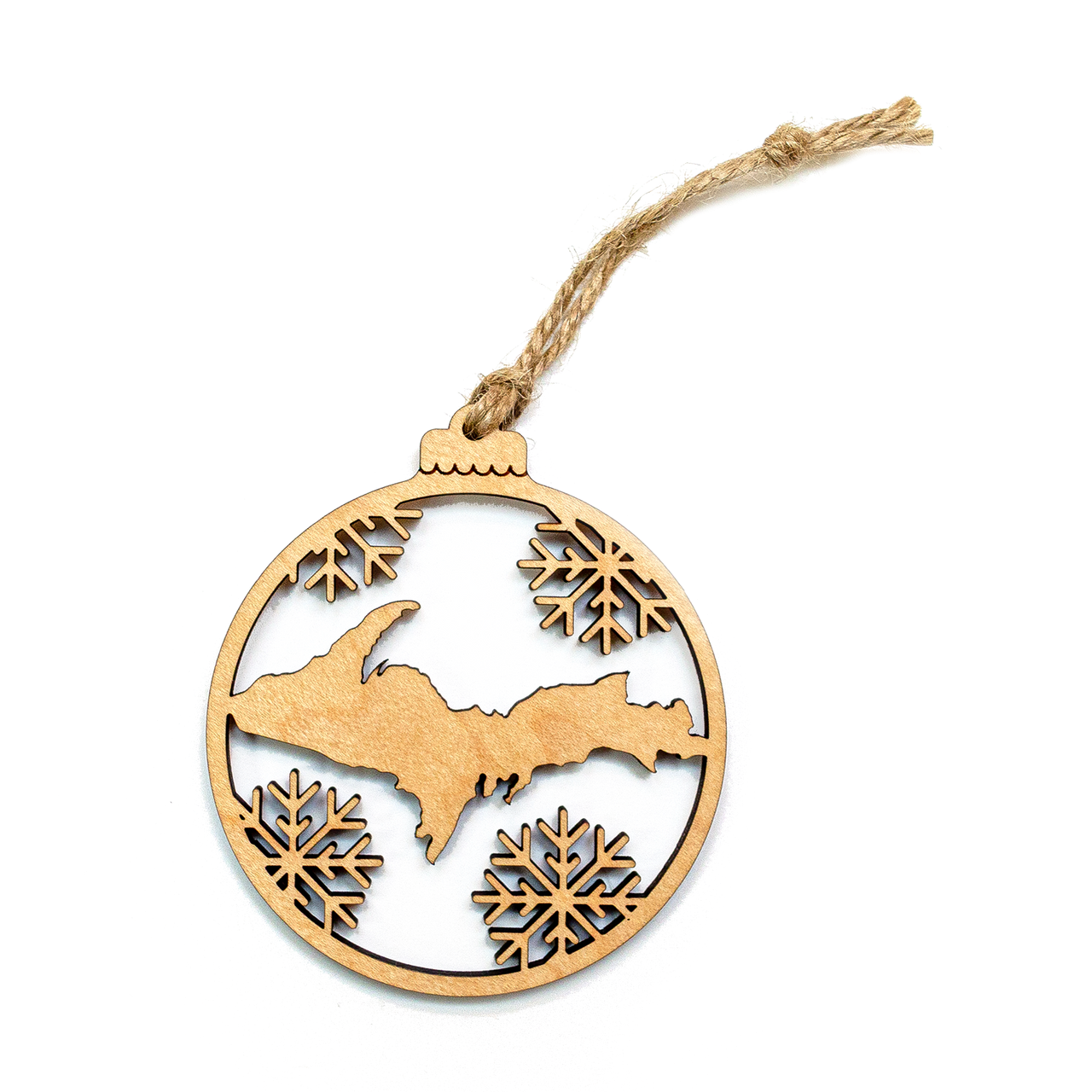 Upper Peninsula Snowflake Ornament