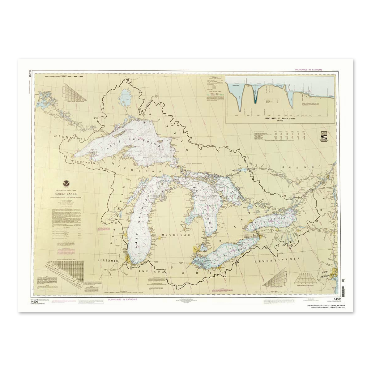 Great Lakes NOAA Chart