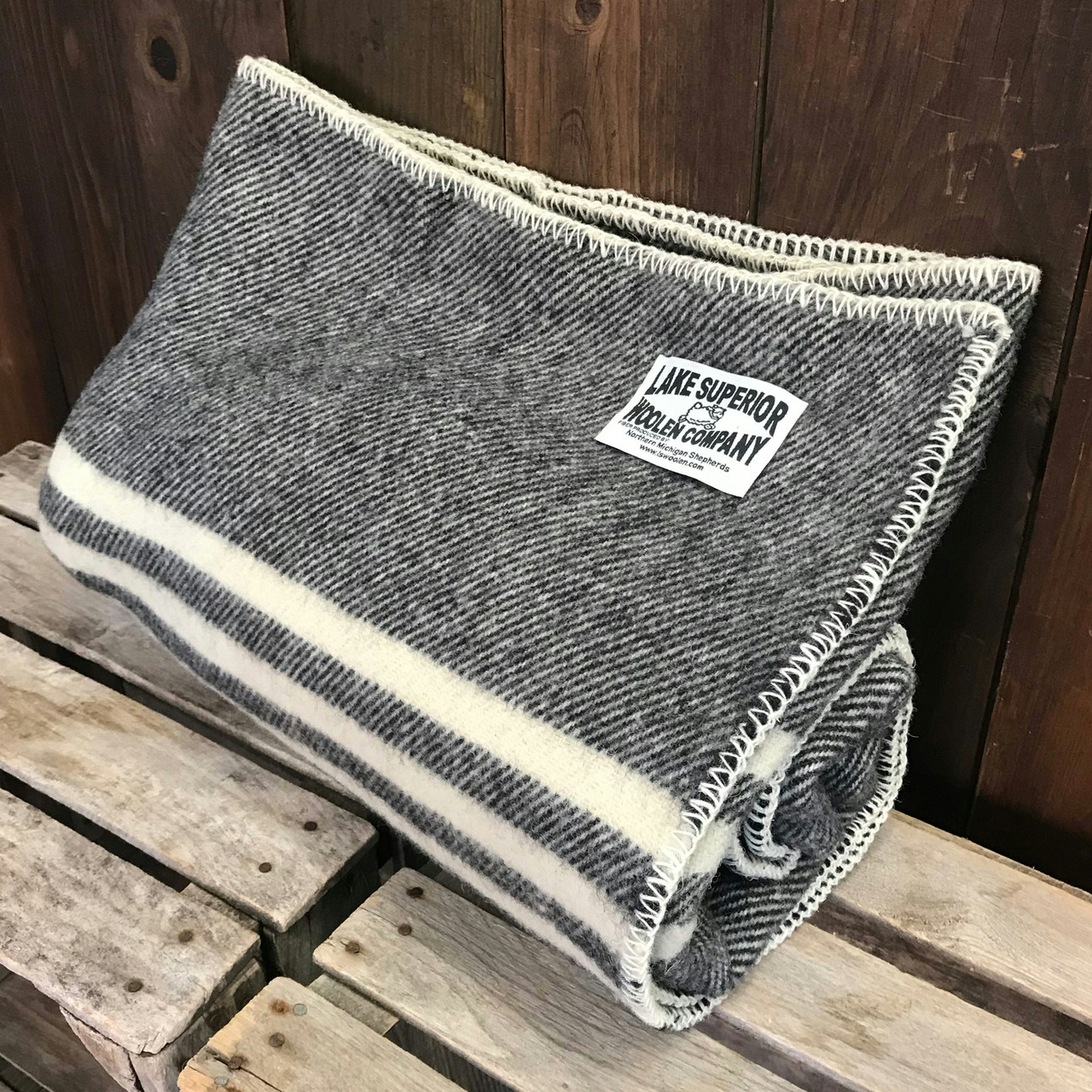 Black Virgin Wool Lap Blanket