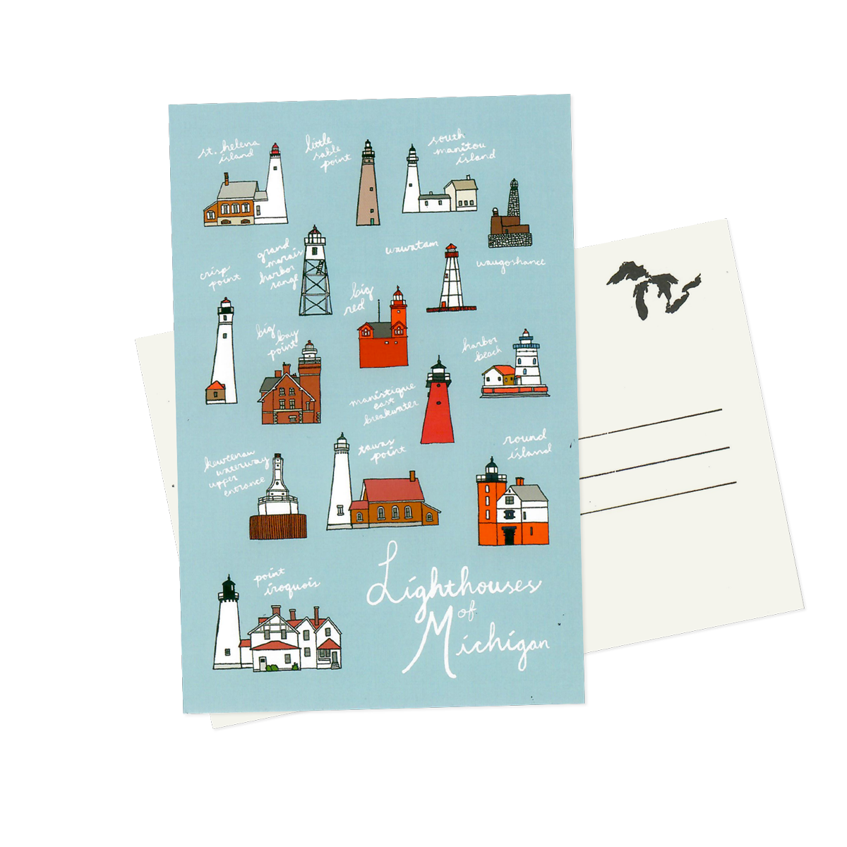 Michigan Lighthouses Postcard