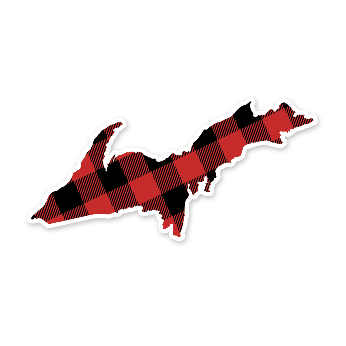 Plaid Upper Peninsula Sticker