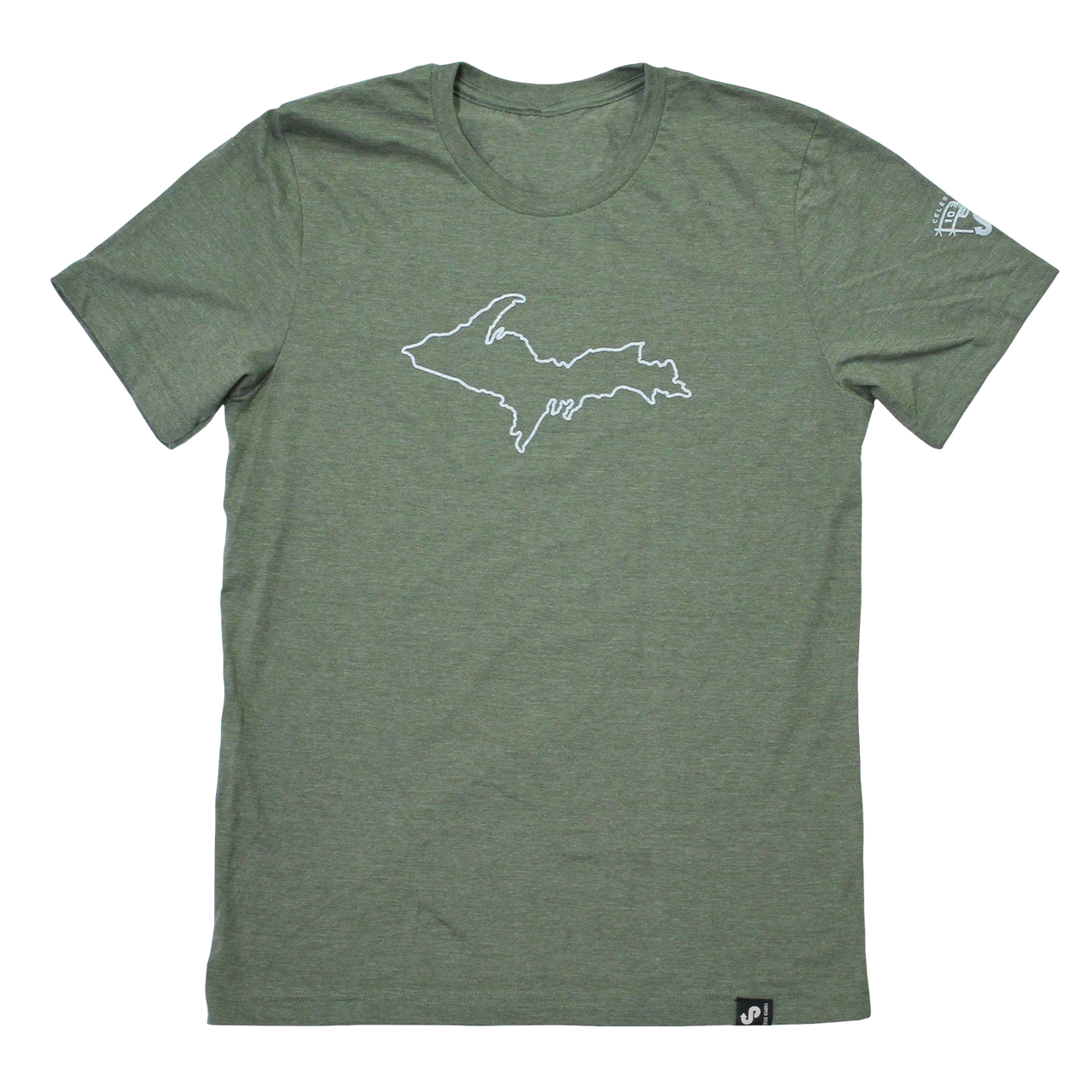 Upper Peninsula Outline Tee – Olive