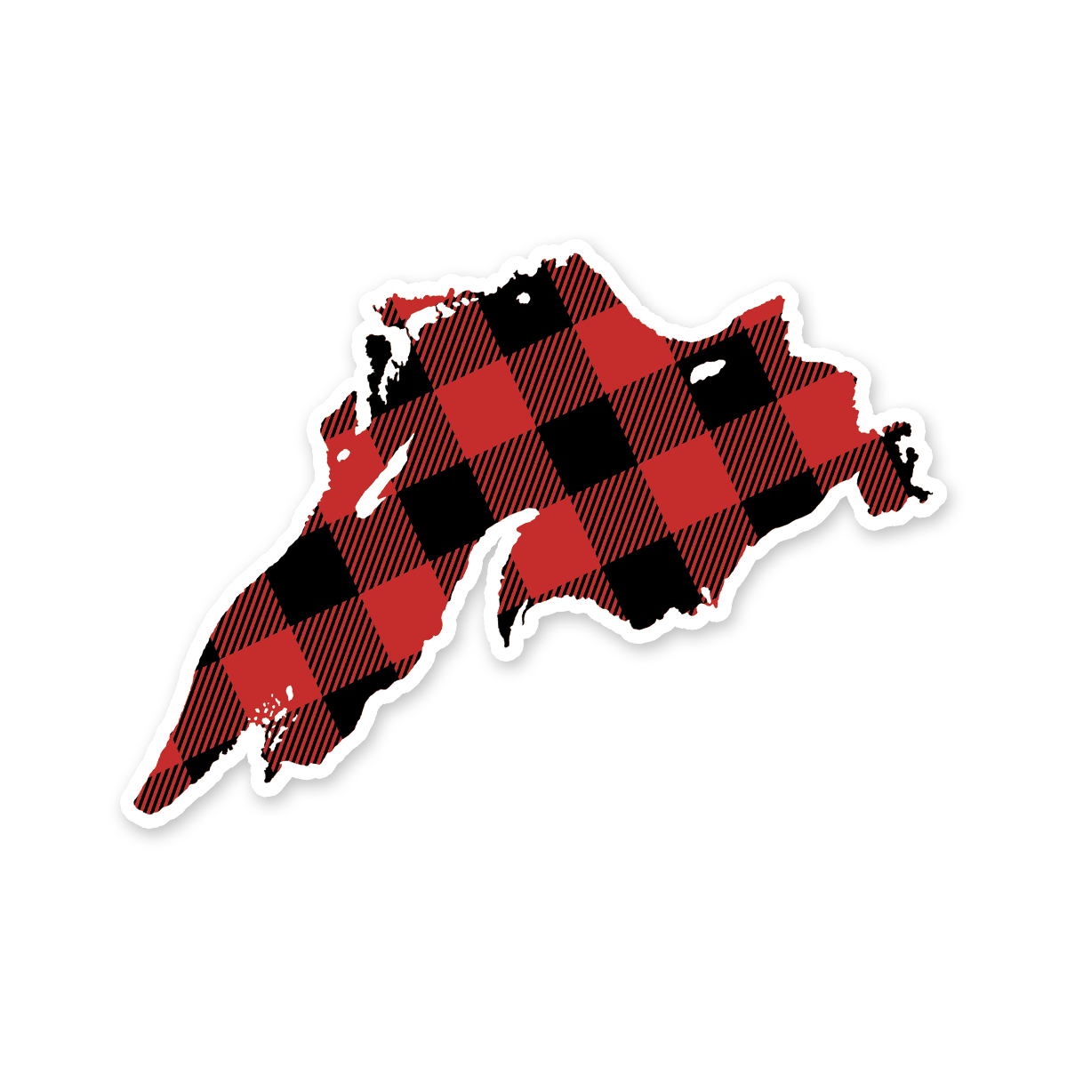 Plaid Lake Superior Sticker
