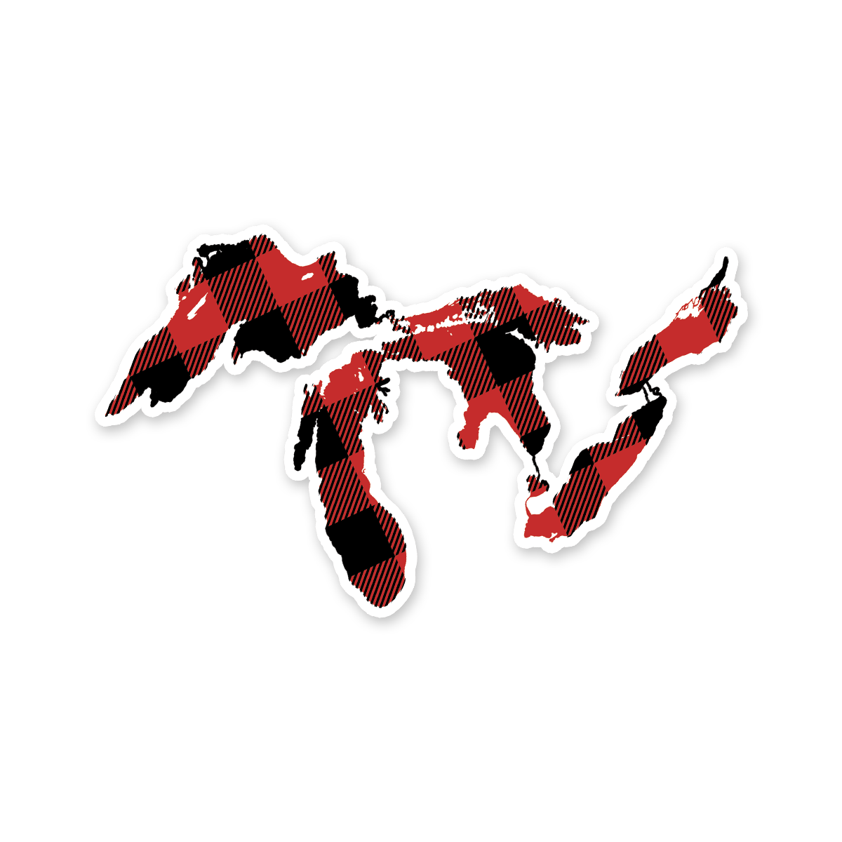 Plaid Great Lakes Sticker
