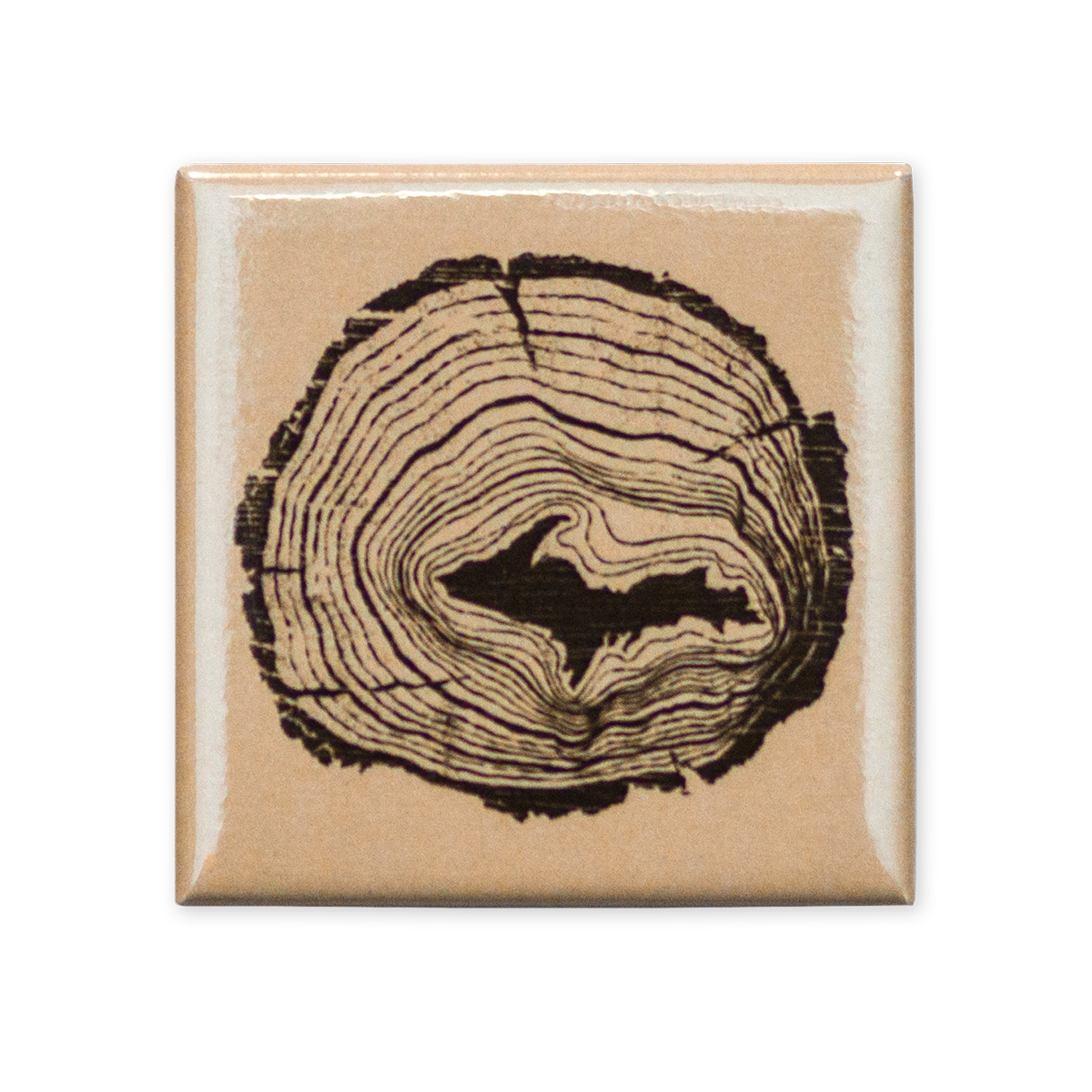 Upper Peninsula Tree Rings Magnet